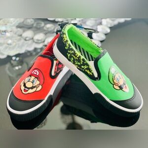Kids Mario & Luigi Slip-On Shoes - Red and Green